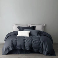 Plain Egyptian Cotton Bedding Set 1200TC | Deep Slate