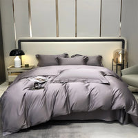 Plain Egyptian Cotton Bedding Set 800TC | Lilac Grey