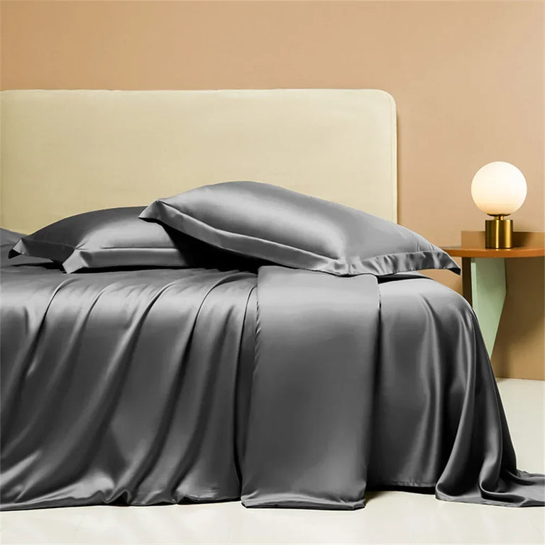 Plain Egyptian Cotton Bedding Set 800TC | Solid Colours on double bed