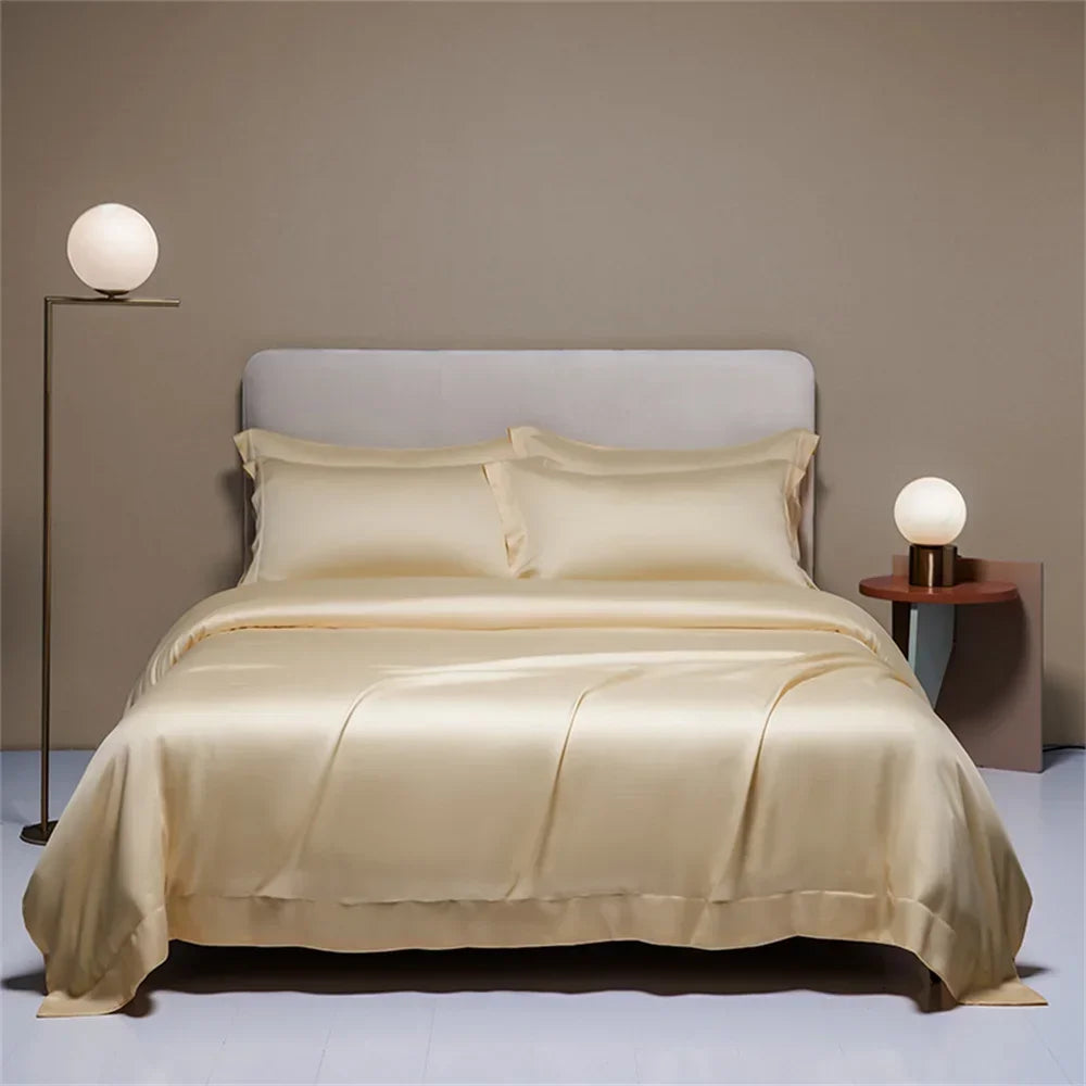 Plain Egyptian Cotton Bedding Set 800TC | Solid Colours in Champagne