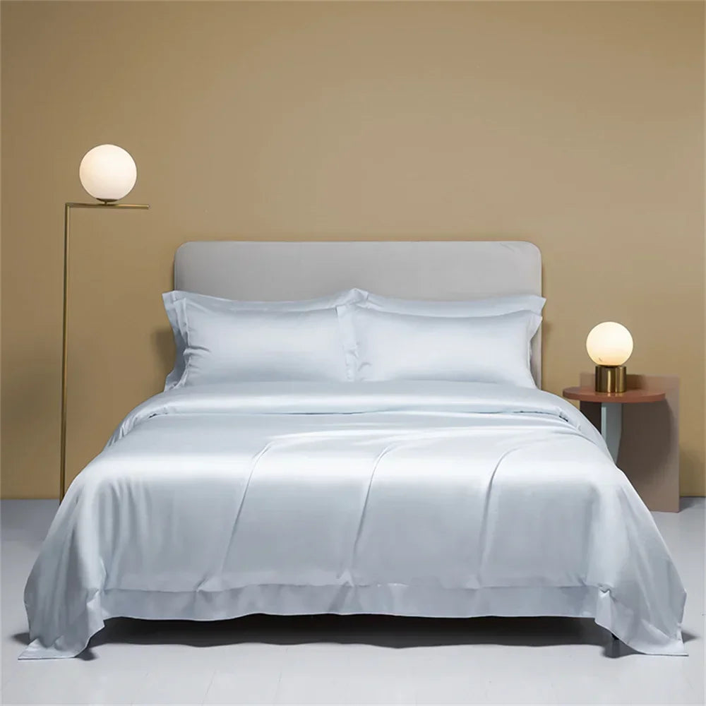 Plain Egyptian Cotton Bedding Set 800TC | Solid Colours in Ice Blue