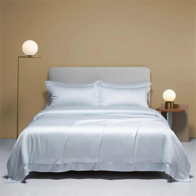 Plain Egyptian Cotton Bedding Set 800TC | Solid Colours in Ice Blue