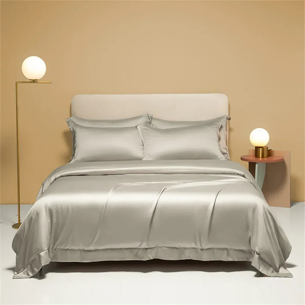 Plain Egyptian Cotton Bedding Set 800TC | Solid Colours in Pebble Grey