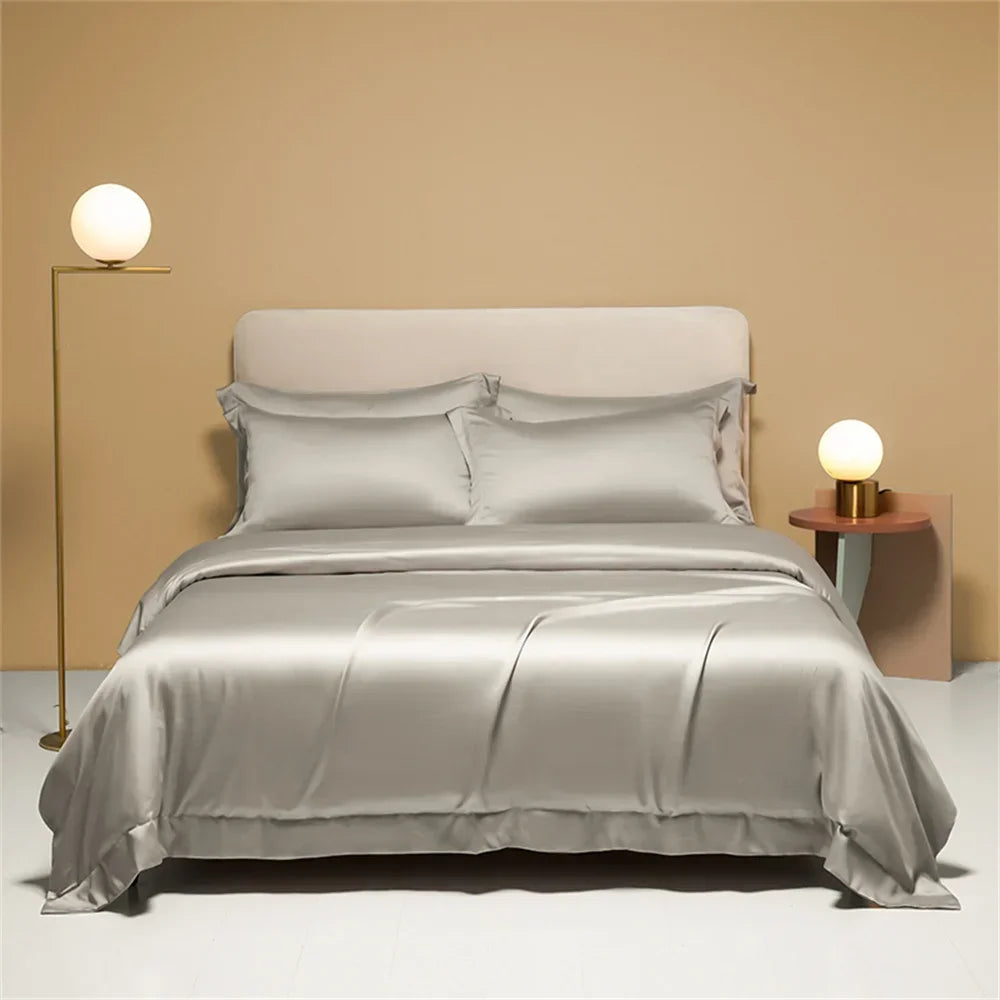 Plain Egyptian Cotton Bedding Set 800TC | Solid Colours in Stone