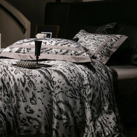 Printed Egyptian Cotton Bedding Set 1000TC | Grey Wild Print