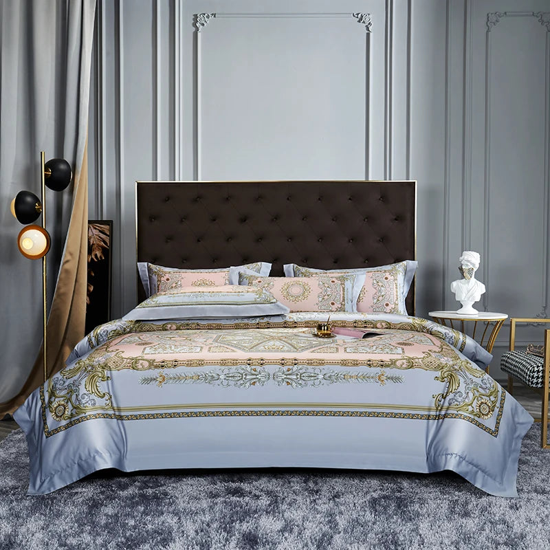 Printed Egyptian Cotton Bedding Set 1000TC | Heritage Prints bedding side view