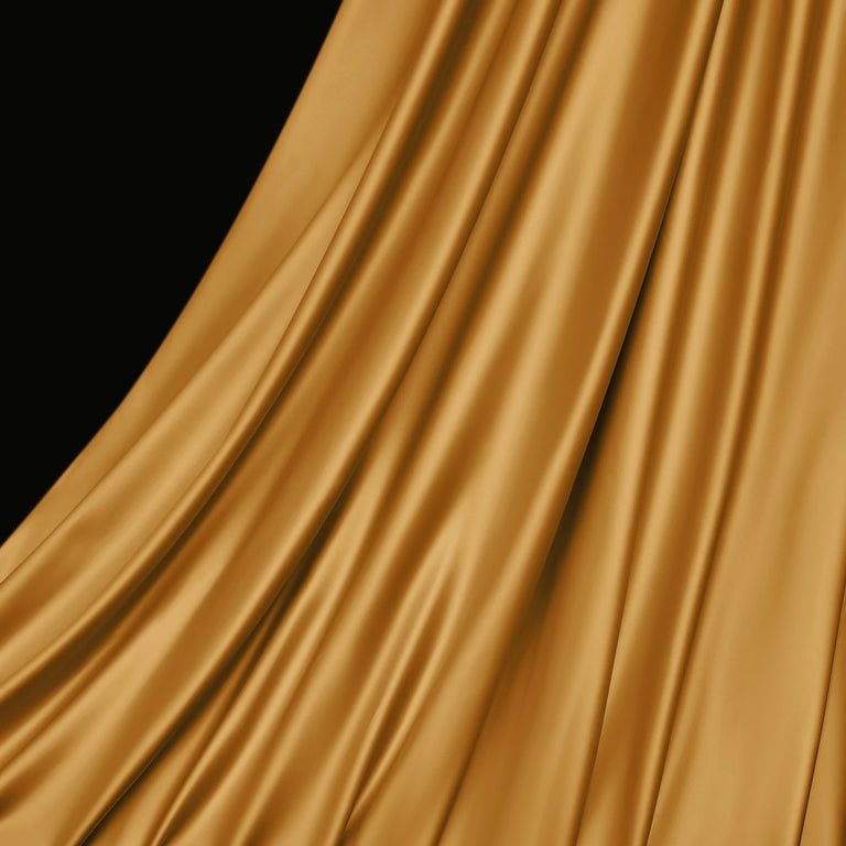 Silk and Egyptian Cotton Bedding Set 1200TC | Gold Baroque gold sheet